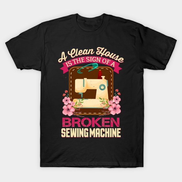 Funny Sewing Sewer Design T-Shirt by Pummli